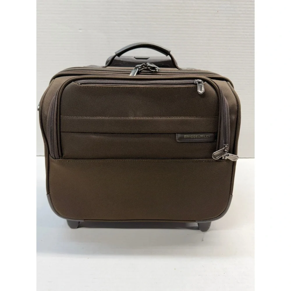 Briggs & Riley Commuter Suitcase Brown Extendable Handle U214-18 Rolling Luggage